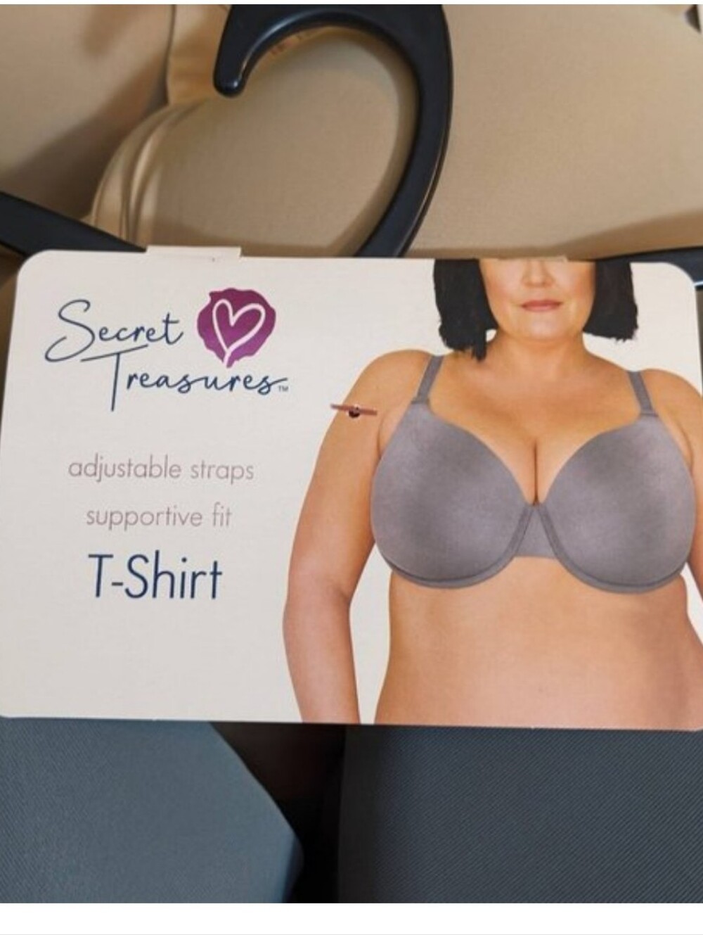 Secret Treasures Full Figure Gray T-Shirt Bra 40DDD